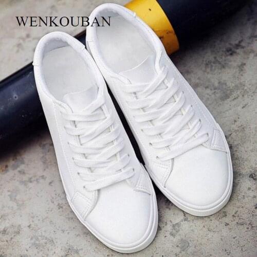 Women Flats Sneakers Summer White Shoes Ladies Lace-up Leather Shoes Female Trainers Fashion Women Vulcanized Shoe Basket Femme