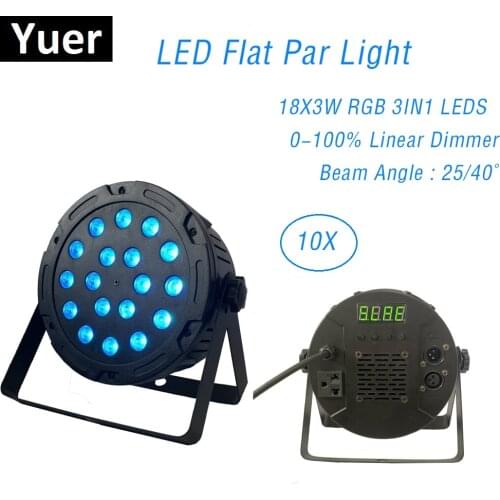 LED Par Light 18X3W DJ LED RGB Par Lights RGB Wash Disco Light DMX Controller Effect For Small Party KTV Stage Lighting Music