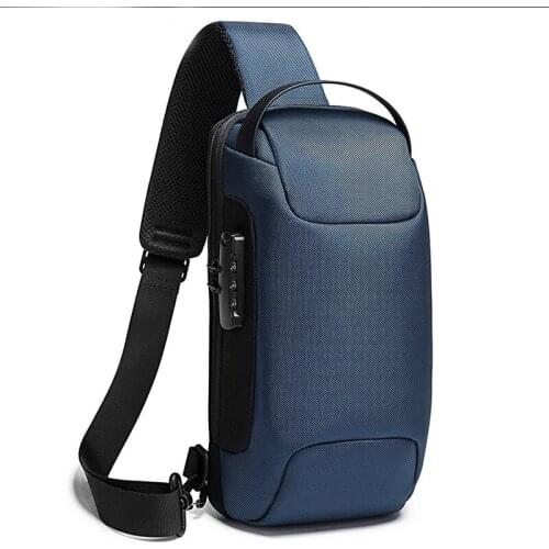 Large-capacity Sling Chest Bag Anti Theft Crossbody Bag for Men USB Shoulder Daypack Casual Shoulder Bag Best Sale-WT