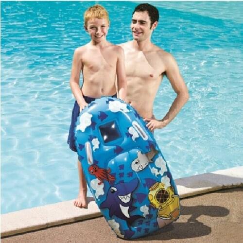 Inflatable Childrens Surfboard Swimming Kick Board Surfing Bodyboards Float Plate Beach Toys Water Entertainment