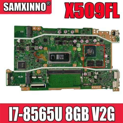 Akemy X509FL original mainboard For asus Vivobook X509F X509FB X509FJ X509FL laptop motherboard mainboard with I7-8565U 8GB V2G