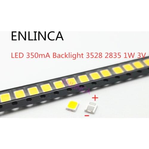 50-100pcs Original For LG LED 100-120LM 350mA Backlight 3528 2835 1W 3V 120LM Cool white LCD Backlight for TV Application