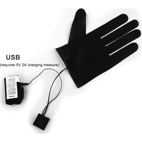 Five-finger Gloves USB Electric Heating Pads Lithium Battery Power Supply Three-speed Thermostat Switch Heating Sheet