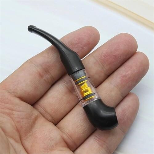Portable Mini Resin Smoking Pipe Cleanable Mouthpiece Filtration Bend Pipe Filter Recycle Cigarette Holder Filter For Smoke Tool