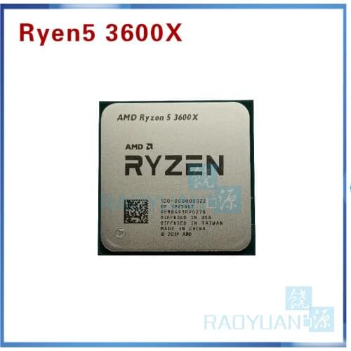 AMD Ryzen 5 3600X R5 3600X 3.8 GHz Six-Core Twelve-Thread 7NM 95W L3=32M 100-000000022 CPU Processor Socket AM4