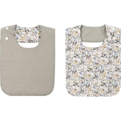 Baby Boys Girls Waterproof Bib Cotton Saliva Towel Kids Toddler Feeding Burp D7WF