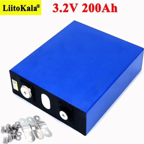 Liitokala 3.2V 200Ah LiFePO4 lithium battery 3.2v 3C Lithium iron phosphate battery for 12V 24V battery inverter vehicle RV