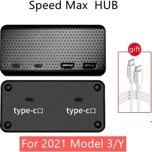Tesla Model 3 Y Accessories Usb Splitter Hub for 2021 Tesla Model 3 / Y Hub Docking Station Speed Hub Extender Charger