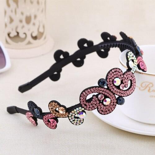 Korean Sweet Girl Simple Exquisite Rhinestone Rattan Full Diamond Hairhands Fashion Women Princess Headdress Hair Accessories