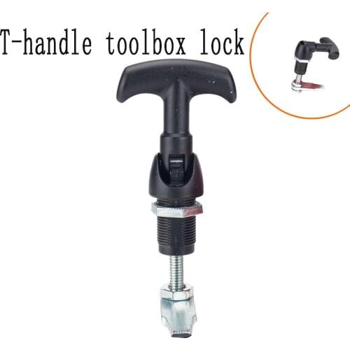 T-handle Toolbox Lock Is Suitable for Trailers, Caravans, and Motorhomes. Zinc Alloy T-type Pull-type Flat Lock RV
