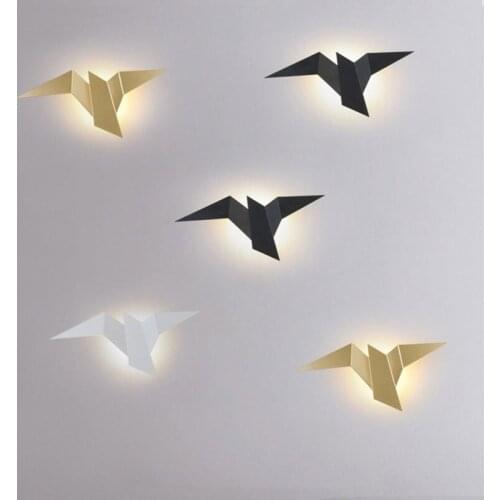 Iron Bird Wall Lamp Modern Led Wall Lights for Home Decor Bedroom Bedside Living Room Indoor Wall Sconce Bathroom Mirror Light