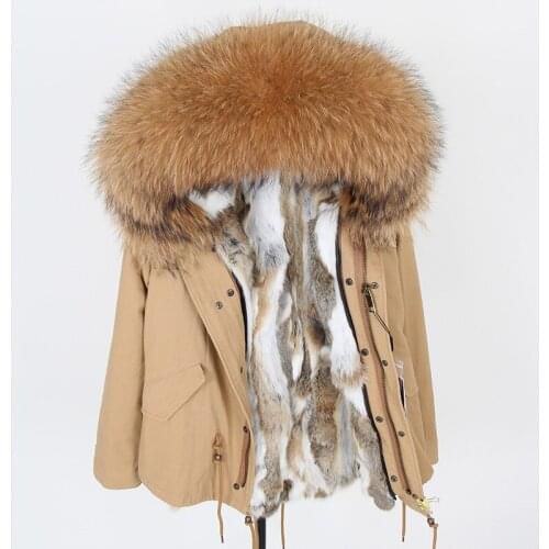 2020 new Winter Jackets Raccoon fur collar Rabbit fur liner Parka Fur Coat women