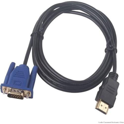 1 M HDMI Cable HDMI To VGA 1080P HD With Audio Adapter Cable HDMI TO VGA Cable dropshipping