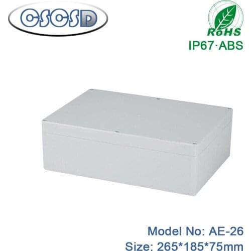 1pcs/lot 265*185*75mm small electronic abs enclosure abs electric enclosure panel junction box ip65 pcb abs enclosure