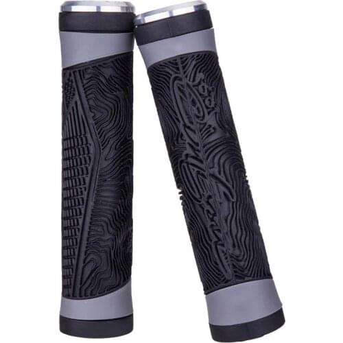 2pcs/1 Pair Cycling Bicycle Handlebar Grips Rubber Anti-slip Bicycle Silicone Grip Cover Double Pass Comfortable Shock Absorbing