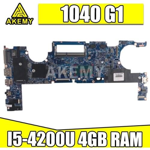 AKemy FOR HP EliteBook Folio 1040 G1 Laptop Motherboard I5-4200 739579-001 48.4LU01.011 12295-1 Motherbard 739579-601 739579-501