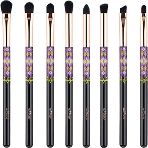 Anmor Makeup Brushes Set Synthetic Hair Duo Fiber Foundation Powder Contour Eyeshadow Blending Eye Brow Make Up Brush Kit