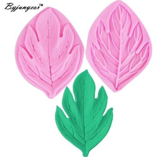 Byjunyeor M452 Peony Leaf Petal Silicone Mold Cake Decorating Tools For Baking Silicone Mould Baking Sugar Tools 10.2*6.7*1.8cm