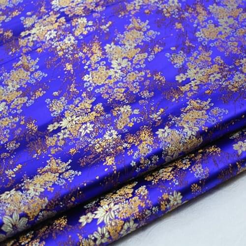 FLOWER Brocade satin Fabric Damask Jacquard Apparel Costume Upholstery Furnishing Curtain Clothing Material BY meter