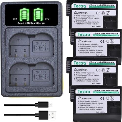 EN-EL15 EN-EL15A Battery&LED Charger for Nikon D500 D600 D610 D750 D7000 D7100 D7200 D800 D800E D810 ENEL15 ENEL15a