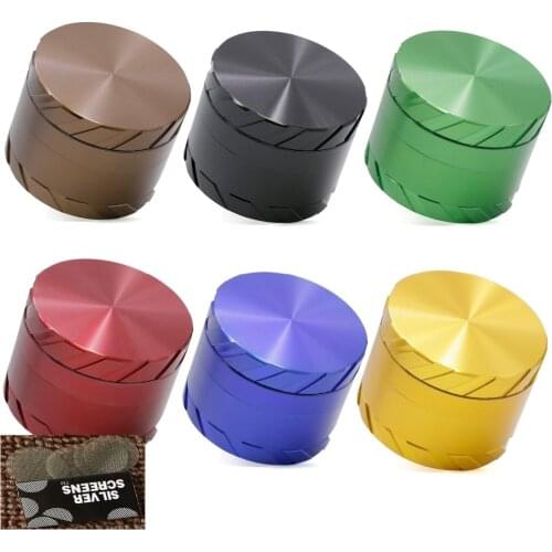 Hot sale 4 layer 63mm of various colors tire printing metal materials smoking herbal grinder tobacco Accessories