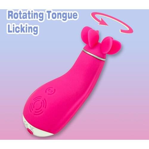 Tongue licking small fan rotating massager women masturbation adult products