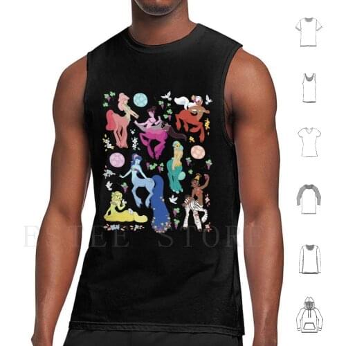 Centaurettes Tank Tops Vest Sleeveless Centaurs Centaur Centaurettes Fantasy Fantasia Myth Mythology Flowers Doves