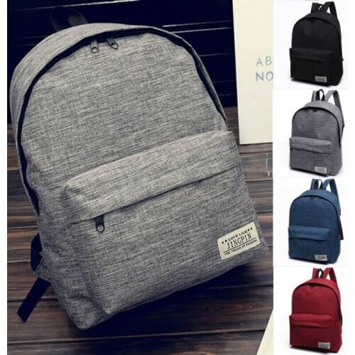 Fashion Men Women Travel Canvas Backpack Rucksack Camping Hiking School Book Bag