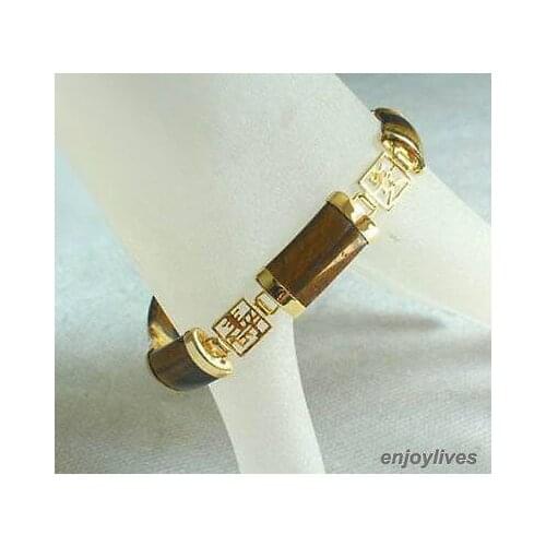 Real Tigereye Opal Golden Fortune Emolument Longevity Property Clasp Bracelet AAA style Fine jewe Noble 100% Natural stone 5.26