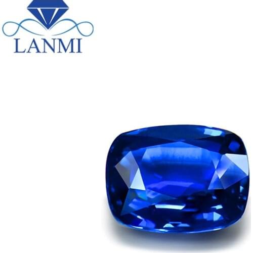Natural Blue Sappphire Loose Stone With AIGS Certificate 5.99ct Cushion Cut 11.34X9.23X5.26mm No Indication of Heating Gemstone
