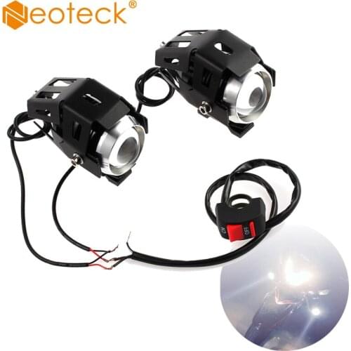Neoteck 2 Pcs 15W U5 Motorcycle Motorbike Headlight LED Fog Spot Lights Bulb LED Driving Motorbike Lamp Fog Spot Head Light Lamp