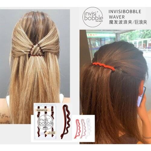 Invisibobble Traceless Closeable Waver plus Hair Clips barretter Pearl hairpins gentle headdress elegant Accessories Women Girls