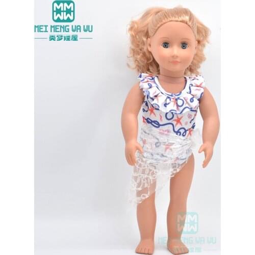 Doll Clothes fashion sling swimsuit, one-piece swimsuit for American doll toy new born doll accessories