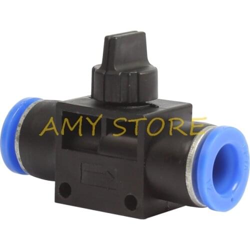 HVFF4/6/8/10/12 Pneumatic Hand Valve Quick Push in Connector Air Tube Hose OD 4mm 6mm 8mm 10mm 12mm Air Flow Control Regulator