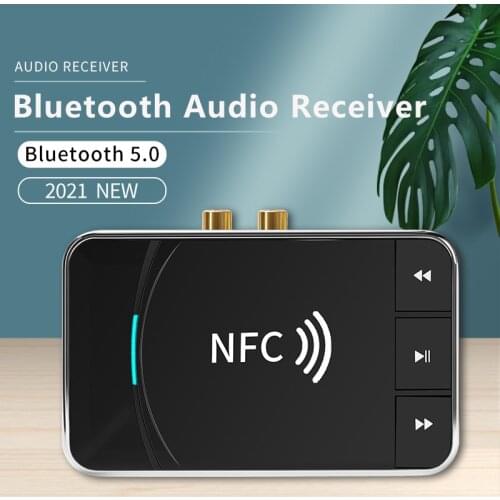 Tebe NFC Blootooth 5.0 Receiver 3.5mm AUX RCA Jack HIFI Stereo Wireless Audio Adapter Support USB Playback For Car Speaker DVD