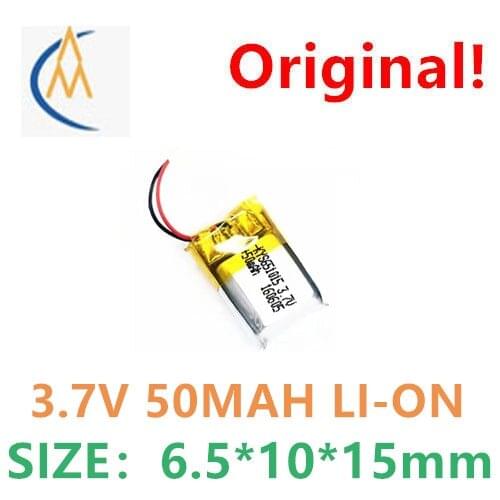 Durable 651015 601015 621015 3.7V 60mah smart Bluetooth headset special lithium battery MP3 3D glasses Mini