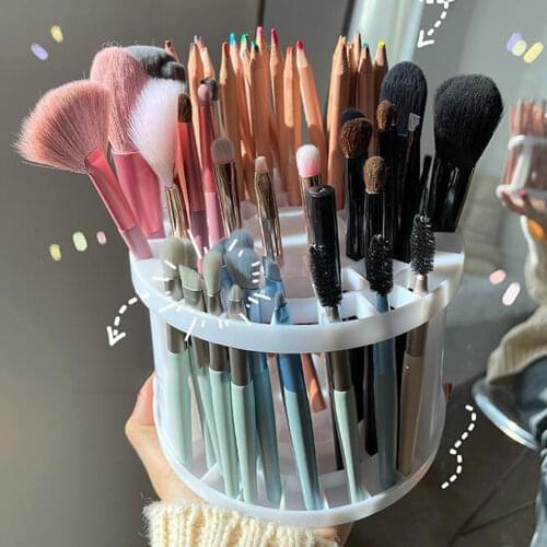 Simple Portable Eyebrow Pencil Eyeliner Brush Hanger Make-up Tool Penholder for Makeup Brush Holder Desk Organizer