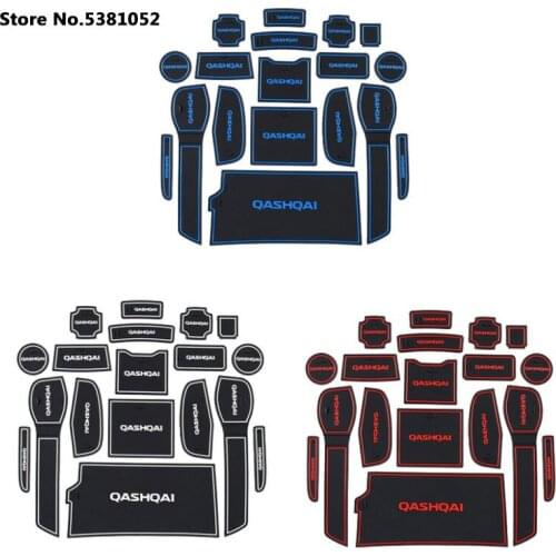 Door Groove Mats Gate Slot Pad For Nissan Qashqai J11 2020 2015 - 2019 Accessories Non-slip Cup Mat Anti-slip Car Styling