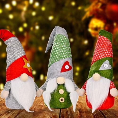 Christmas Gnome Plush Doll Faceless Doll Party Props with Hooded Doll Home Christmas Tree Gnomes Decor For Home Ornaments