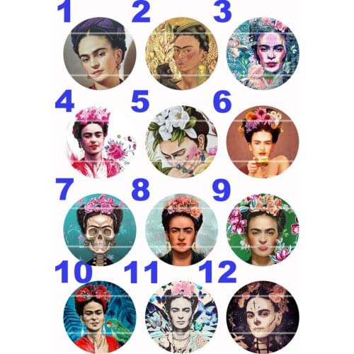 Handmade 10mm~30mm Colorful picture Round Glass Cabochons for Necklace Decoration and Phone Chain Accessaries60/PCS-174