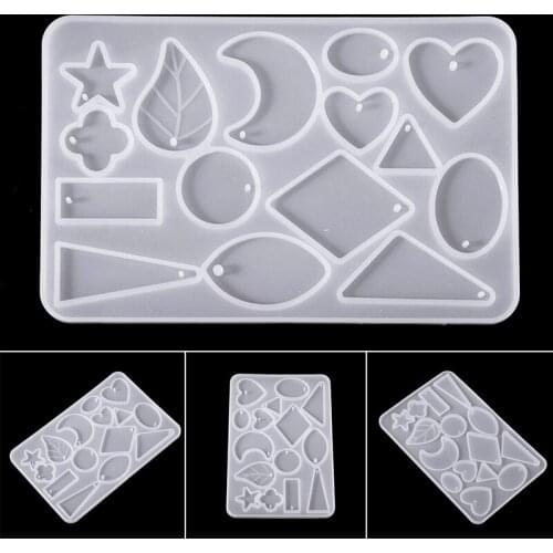 Earring Silicone Mould Pendant Crystal Jewelry Resin Casting Mould Crafts DIY Jewelry Pendant Charm Making Moulds