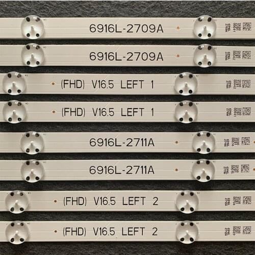 8 PCS/set LED backlight strip for LG 49UH610V 49UH603V 49UH601V 49UH620V innotek 15.5Y 49inch 49UH61_UHD_A B HC490DGN-SLNX5-514X