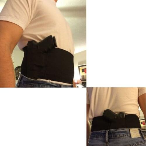 Tactical Concealed Carry Belly Band Hunting Holster Pistol Holster Adjustable Airsoft Holster for All Pistol Universal Gun Glock