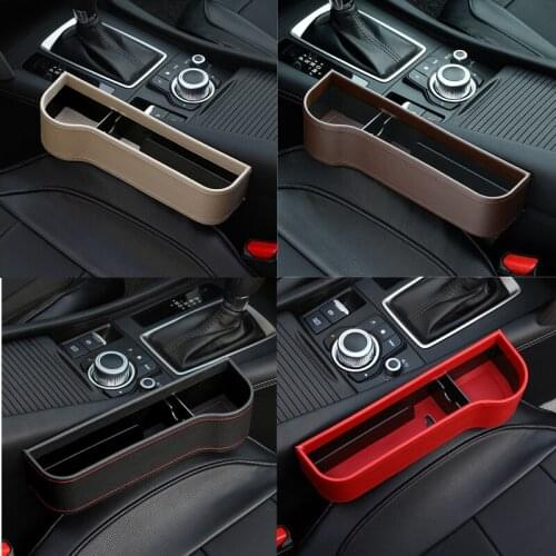 Universal Auto Crevice Storage Organizer Car Seat Gap Storage Holder PU Leather Card Phone Pocket Auto Interior Stowing Tidying