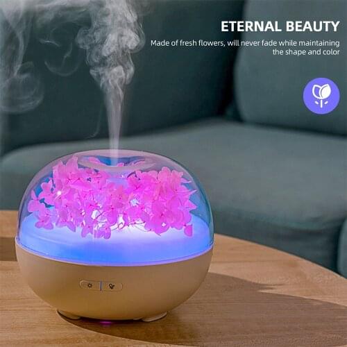 180ml Flower Air Humidifier Essential Oil Aroma Diffuser Ultrasonic Auto Air Freshener with 7 Colors Night Lamps Air Purifier