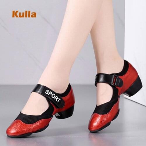 Ballroom Dance Shoes Women Latin Dancing Shoes Spring Summer Autumn Modern Leather Square Womans Salsa Tango Jazz Dance Shoes