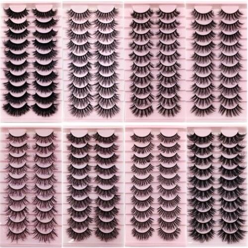 LTWEGO 5 pairs faux 3d mink lashes fluffy wispy false eyelashes natural long eyelash extension makeup handmade fake lash 3D-21