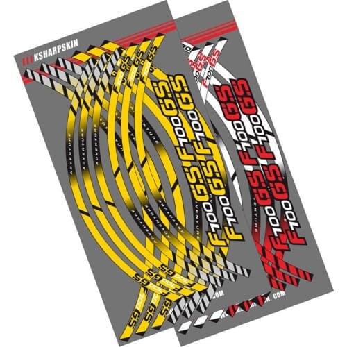 12 X Thick Edge Outer Rim Sticker Stripe Wheel Decals For BMW F7000GS f700 gs