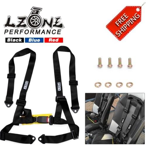 2" Racing Harness Seat Belt 4 Point Fixing Mounting Quick Release Car Safety Racing Seat Belt For Racing Seat&Go-kart Seat SHS01
