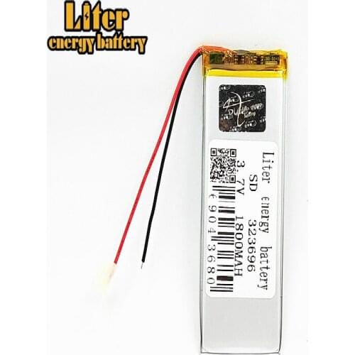 323696 3.7V 1800mAh Rechargeable li-Polymer Li-ion Battery For MP4 MP5 DVD GPS Camera Electric Toys 96x36x3.2mm Batteries